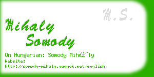 mihaly somody business card